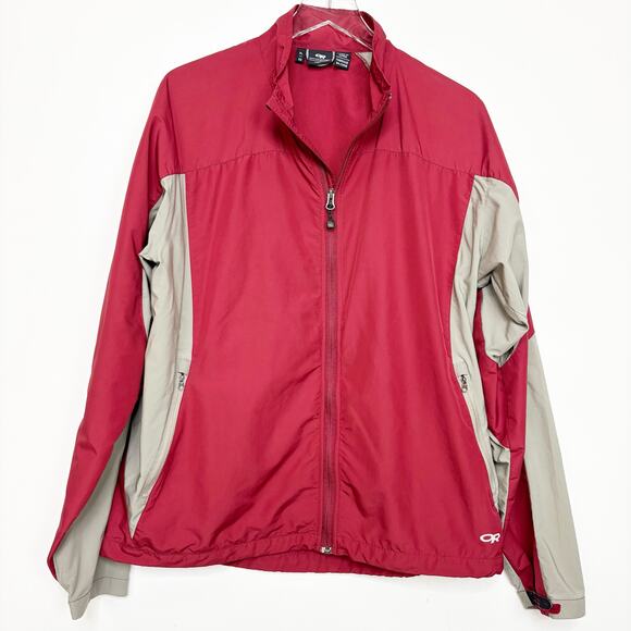 Men's Outdoor Research Red Windbreaker  Jacket XL - Picture 1 of 6